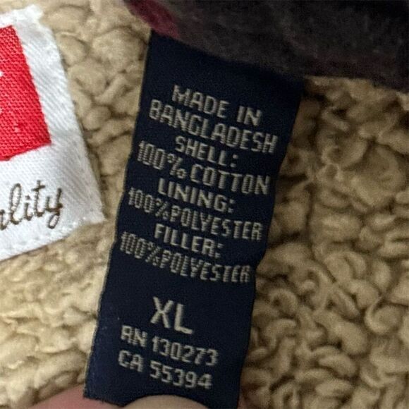 Wrangler Men's XL Sherpa Lined Flannel Jacket Multicolor Plaid Casual - Picture 4 of 4